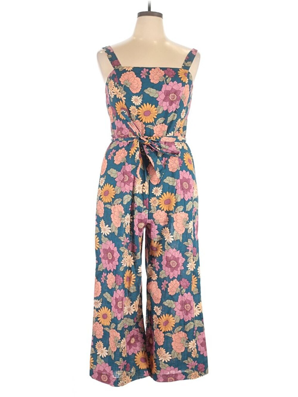 Princess Highway x Modcloth Lexi Floral Jumpsuit Teal